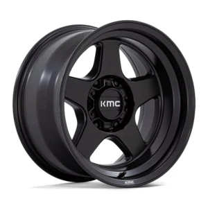 KMC KM728 Lobo in Matte Black - photo may show a different lug count; this part is 6x139.7