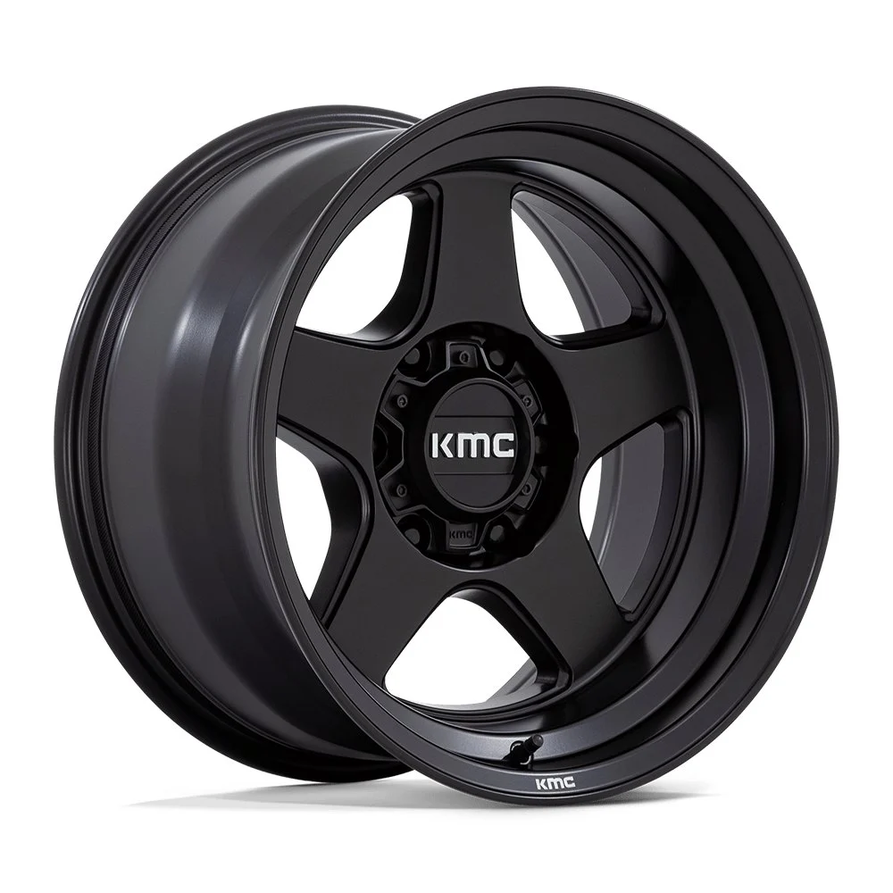 KMC KM728 Lobo in Matte Black - photo may show a different lug count; this part is 5x127