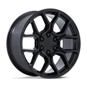 Performance Replicas PR233 in Gloss Black - photo may show a different lug count; this part is 6x139.7