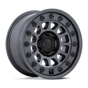 Black Rhino BR012 Outback in Matte Gunmetal - photo may show a different lug count; this part is 6x135