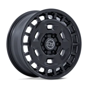 Black Rhino BR405 Rover in Matte Black w/ Gloss Black Lip - photo may show a different lug count; this part is 6x139.7