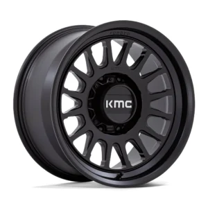 KMC KM452 Impact Forged Monoblock in Satin Black - photo may show a different lug count; this part is 8x180