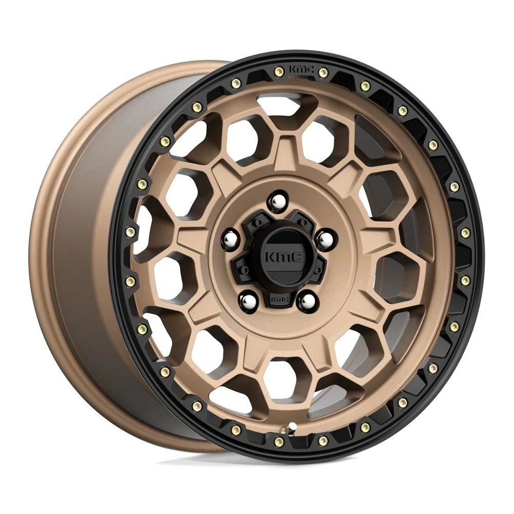 KMC KM545 Trek in Matte Bronze w/ Black Lip - photo may show a different lug count; this part is 5x127