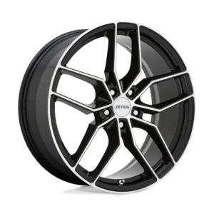 Petrol P5C in Gloss Black Machined - photo may show a different lug count; this part is 5x115