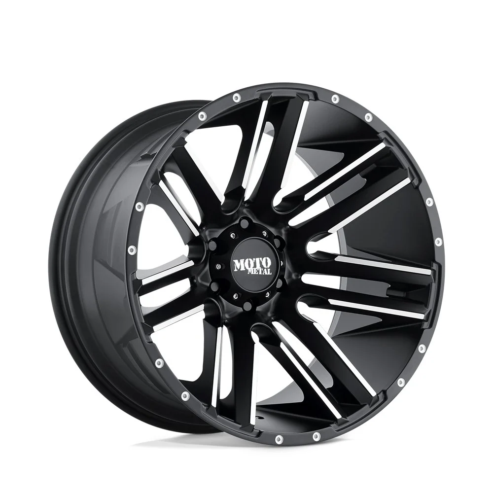Moto Metal MO978 Razor in Satin Black Machined - photo may show a different lug count; this part is 8x170