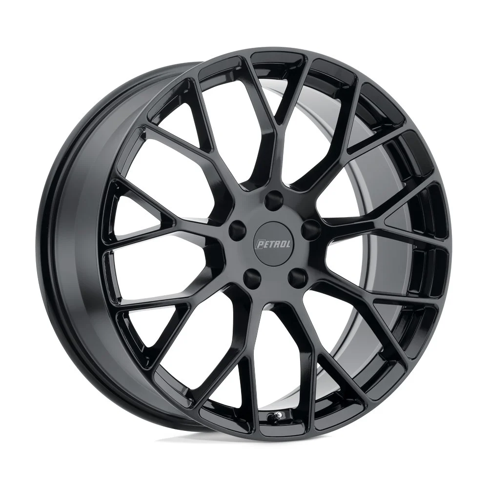 Petrol P2B in Gloss Black - photo may show a different lug count; this part is 5x100