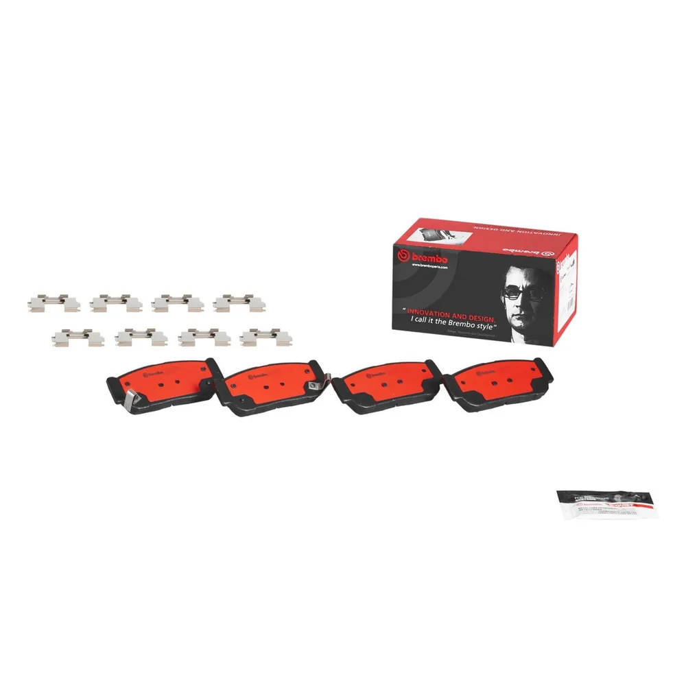 Brembo 2007 Hyundai Entourage / 2003-2009 Sorento Rear Premium NAO Ceramic OE Equivalent Pad (P30049N)