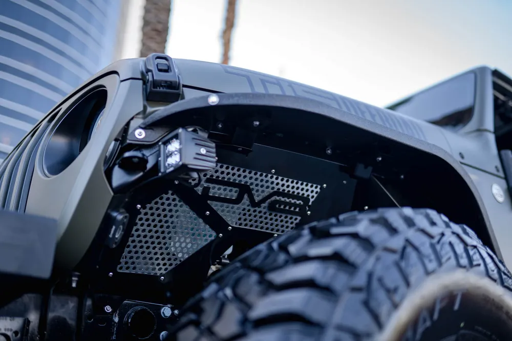 DV8 Offroad Jeep JL & JT Front Inner Fenders Black Or Raw (INFEND-03FB)