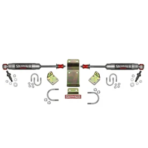 Skyjacker Jeep Wrangler JL - Silver Dual Steering Damper Kit (9208)