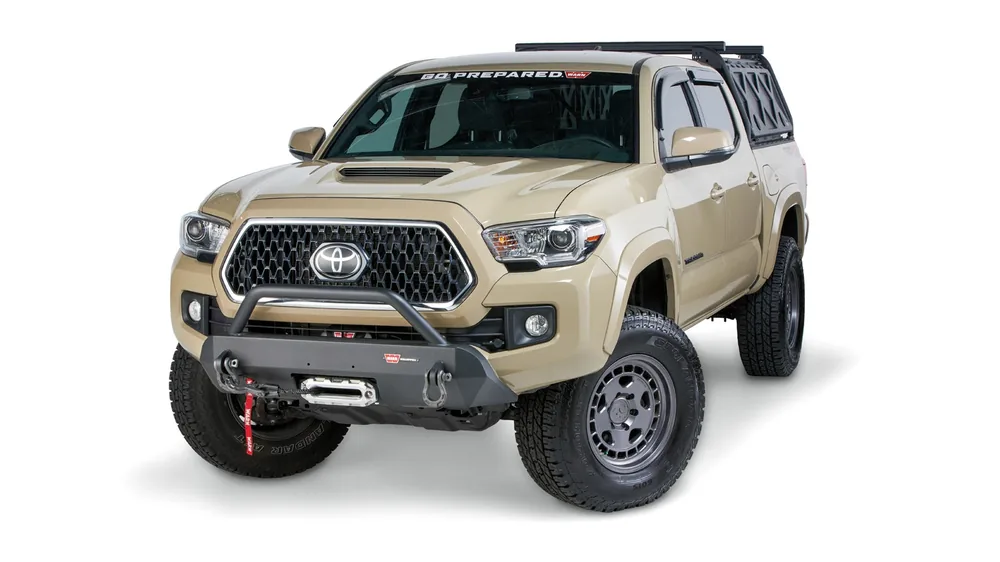 WARN Semi-Hidden Winch Mount with Grille Guard for 2016-2023 Toyota Tacoma (100044)