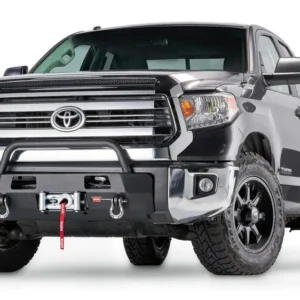 WARN Semi-Hidden Winch Mount with Grille Guard for 2014-2021 Toyota Tundra (103209)