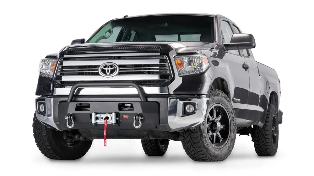 WARN Semi-Hidden Winch Mount with Grille Guard for 2014-2021 Toyota Tundra (103209)