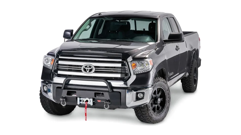 WARN Semi-Hidden Winch Mount with Grille Guard for 2014-2021 Toyota Tundra (103209)