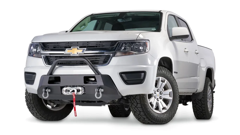 WARN Semi-Hidden Winch Mount with Grille Guard for 2015-2020 Chevrolet Colorado (103210)