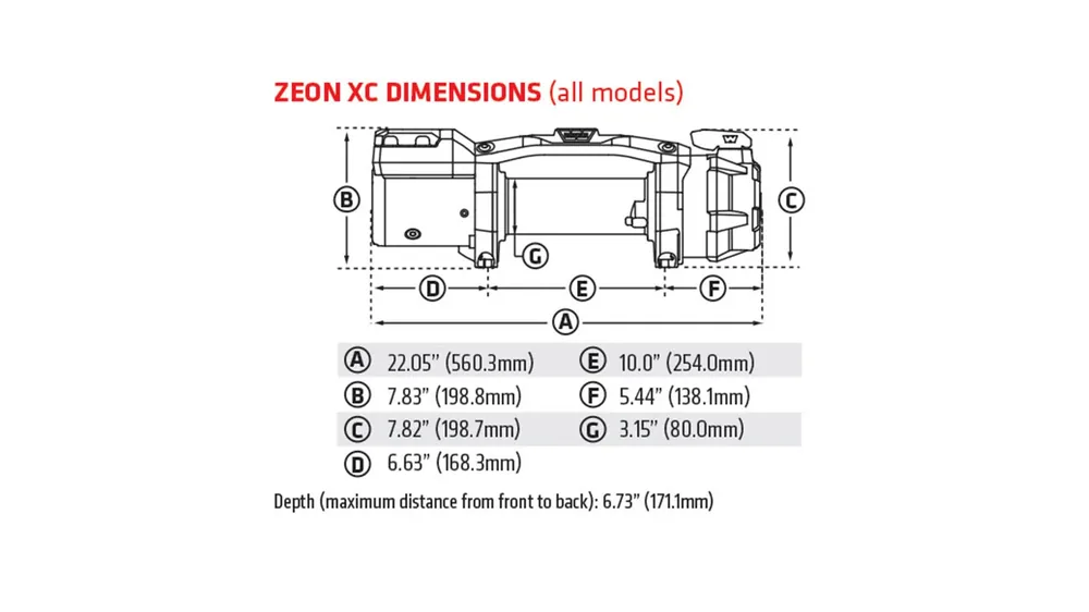 WARN ZEON XC 14 Winch - No Rope (110314)