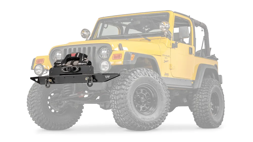 WARN Rock Crawler Front Full Width Bumper for 1997-2006 Jeep Wrangler TJ (61853)