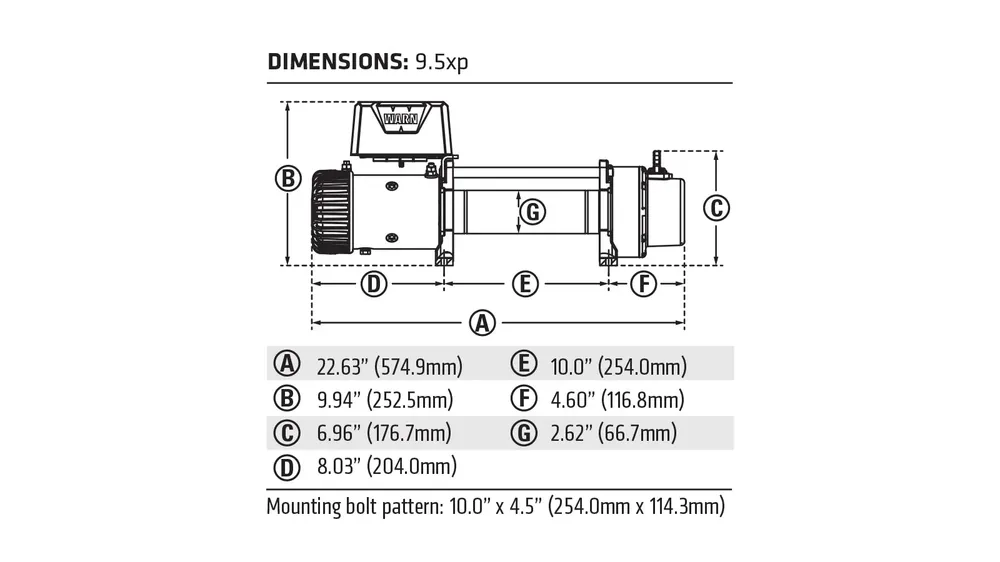 WARN 9.5XP Winch (68500)