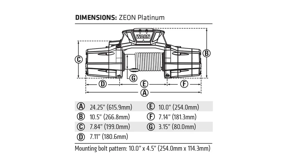 WARN ZEON Platinum 12 Winch (92820)